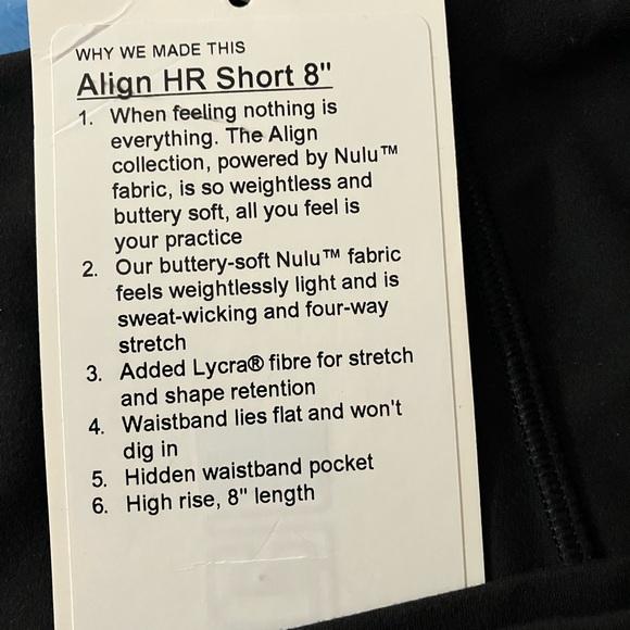 Lululemon Align HR Short 8” - Picture 4 of 4